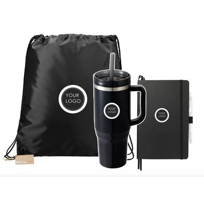 Eco Friendly Drawstring,Tumbler and Journal Set