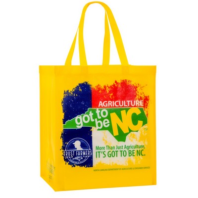 Custom 120g Laminated Non-Woven PP Tote Bag 13"x15"x10"