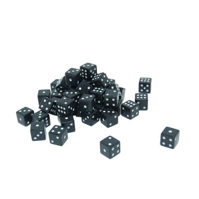 Black Square Cornered Dice - 100 Pack