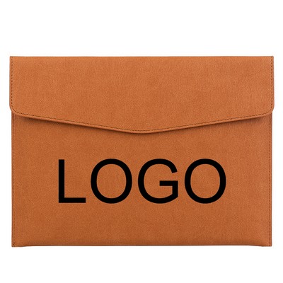 A4 PU Leather Envelope Documents File Bag