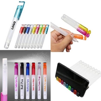 Multifunction 4 in 1 Refillable Spray Ballpoint Pens