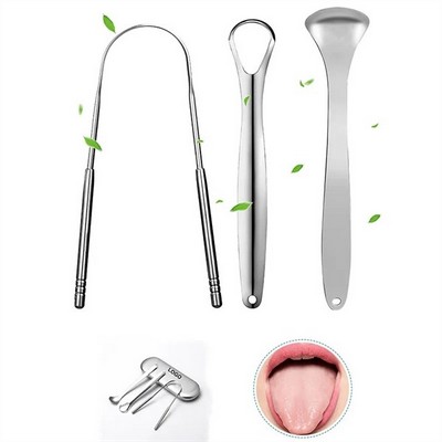 3-Piece Metal Tongue Scrapers Set