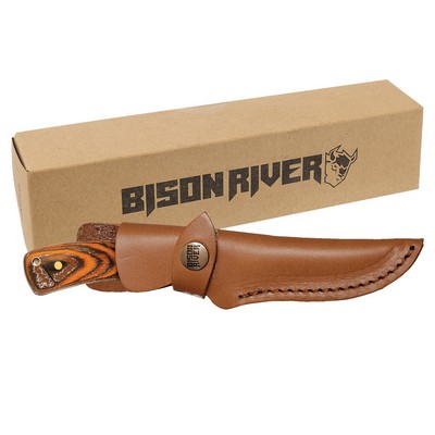 Bison River 7.75" Fixed Blade Wood Knife