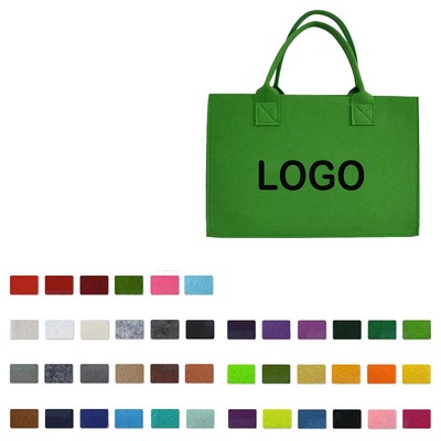 Large Capacity Felt Tote Bag With Handle