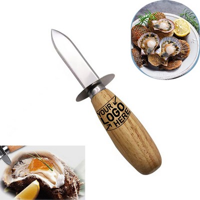 Stainless Steel Oyster Knife With Wooden Handle