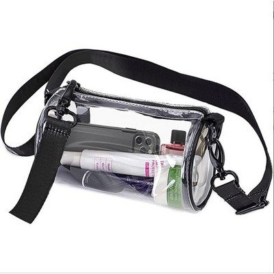 Single Shoulder PVC Transparent Round Waterproof Bag