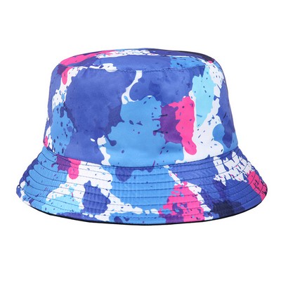 #53 Colorful Graffiti Print Pattern Bucket Hat For Men And Women