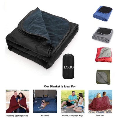 Polar Fleece Polyester Camping Blanket