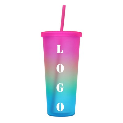 Rainbow Double Wall Water Tumbler