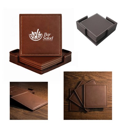 Square PU Leather Coaster