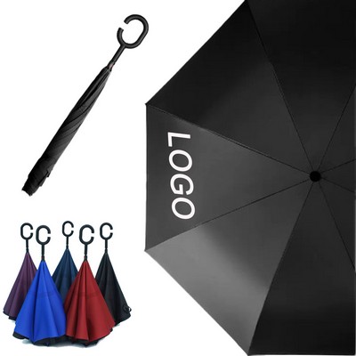 Car Reversible Umbrella Straight Pole Double Tier Umbrella