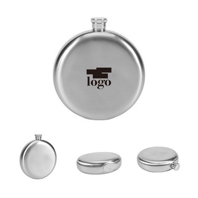 Round Stainless Steel Hip Flask