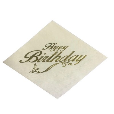 Customized Gold Foil Printed Colored Napkins