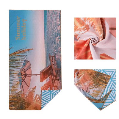 30"x 60" Sublimated Microfiber Sand Proof Beach Towel