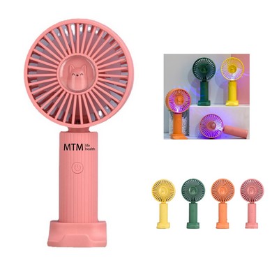 LED USB Fan with Phone Stand