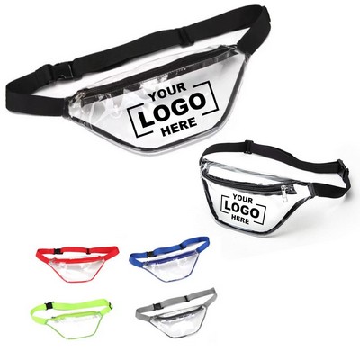 Clear PVC Waist Bag - Zipped Pocket