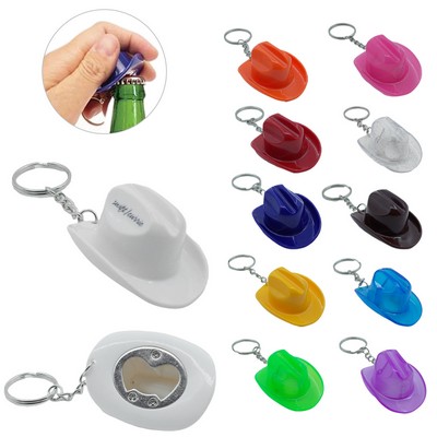 Cowboy Hat Bottle Opener Keychain