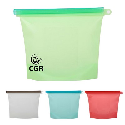 50.7oz Silicone Lunch Food Storage Bag Stand Up For Marinate Meat Sandwich