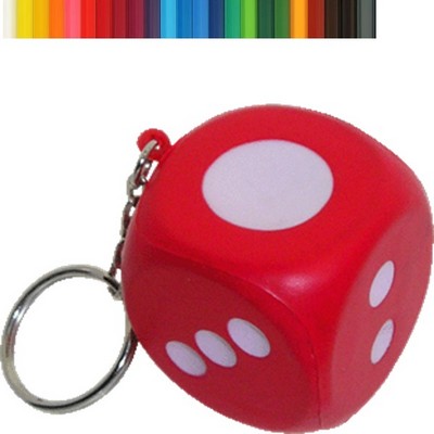 Large Dice Stress Reliever Keychain