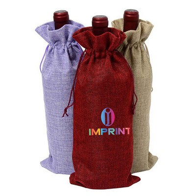 Burlap Wine Bags for 750ml Bottles