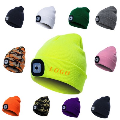 Led Lacrylic Knitted Beanie Hat