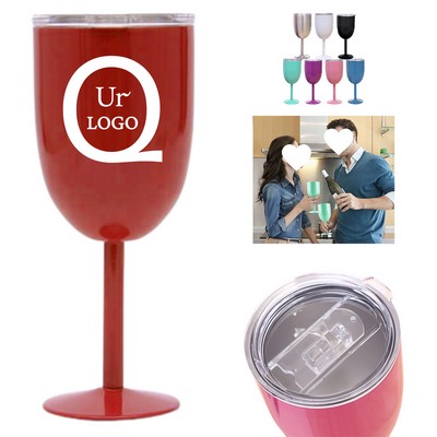 10 Oz. Stainless Steel Wine Goblet