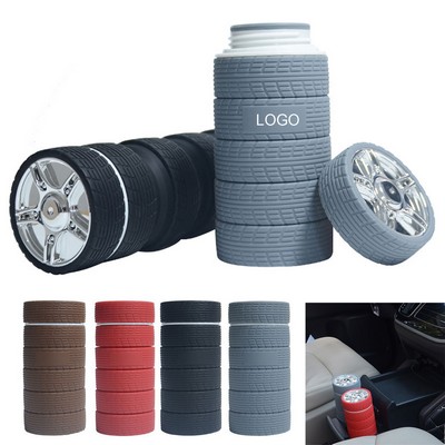 25 Oz. Creative Tire Shape Silicone Collapsible Water Bottle