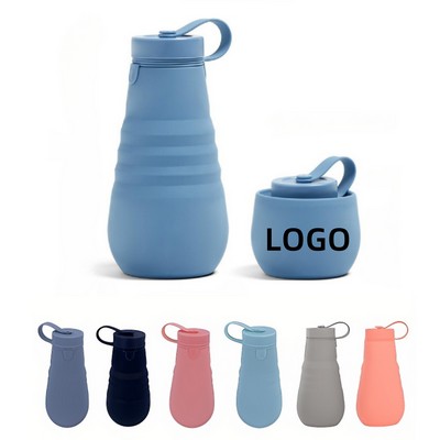 17 Oz Silicone Folding Water Bottle