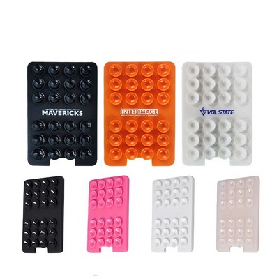 Silicone Mobile Card Holder with Suction Cups