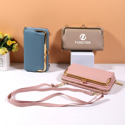 PU Leather Cell Phone Purse Bag Small Crossbody Bag Mini Messenger Bag Wallet Bag Shoulder Handbag