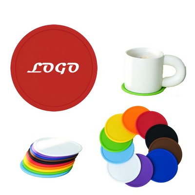 Colorful Silicone Round Jar Opener Coaster