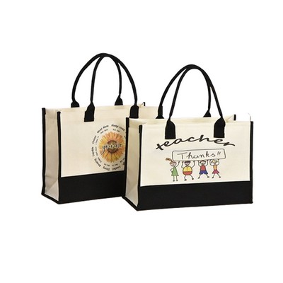 In Stock Teachers Day Canvas Tote Bag For Woman