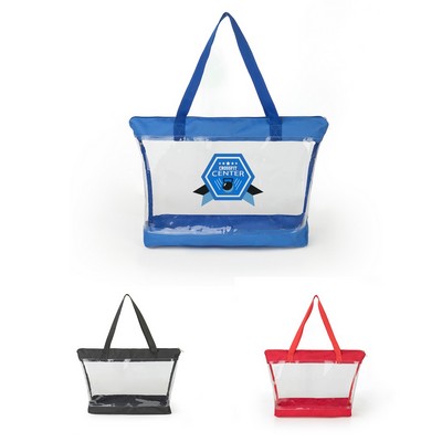 ClearPass Zipper Tote Bag with Pockets