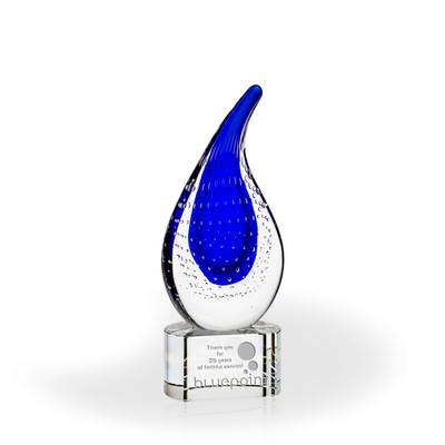 Natoma Flame Art Glass Award - Clear