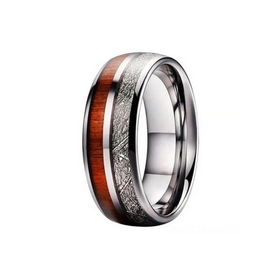 Stainless Steel & Rosewood Ring