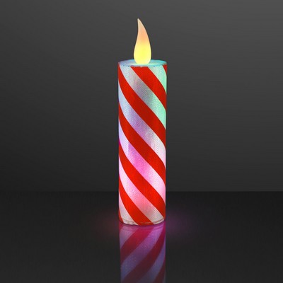 Candy Cane LED Christmas Candle