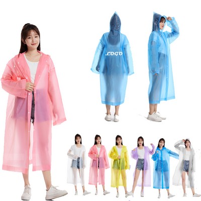 Reusable EVA Raincoat with Hood