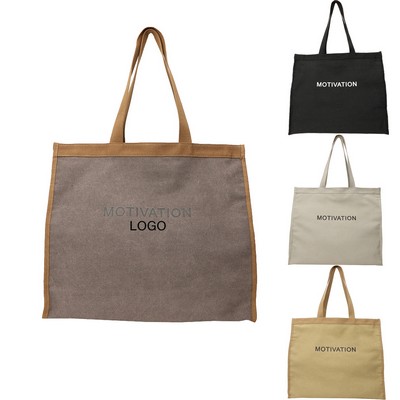 Large Zippered Shopping Tote