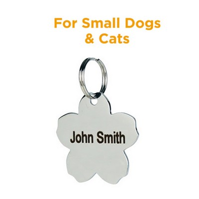 Small Size Metal Flower Shape Pet ID Tags Dog And Cat Tag For Small Size Dogs and Cats