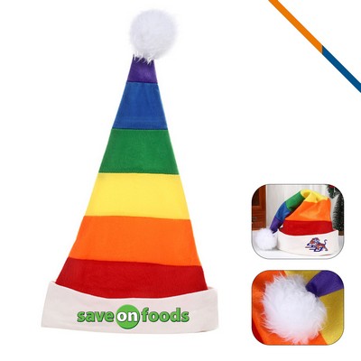 Rainbow Santa Hat