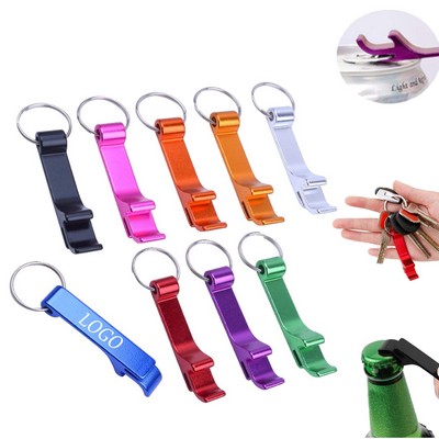 Aluminum Bottle Opener W/ Key Ring