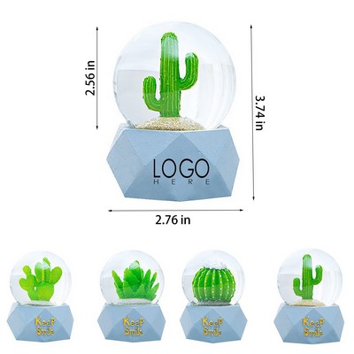 Simulation of Green Plant Crystal Ball Decoration