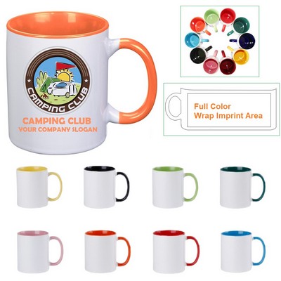 Duo-Tone Mug Color Handle Ceramic Mug