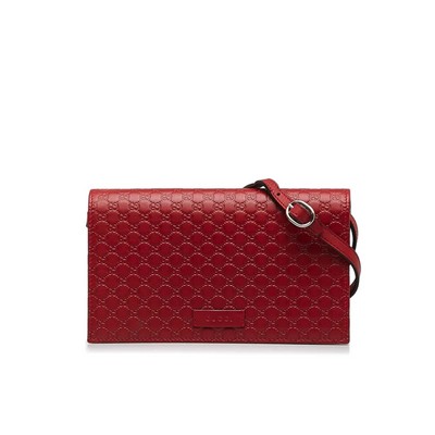 Gucci Microguccissma Wallet Crossbody Bag