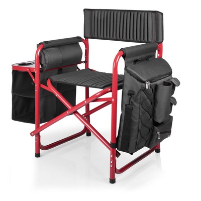 Oniva Fusion Backpack Chair W/ Cooler Gray/Red