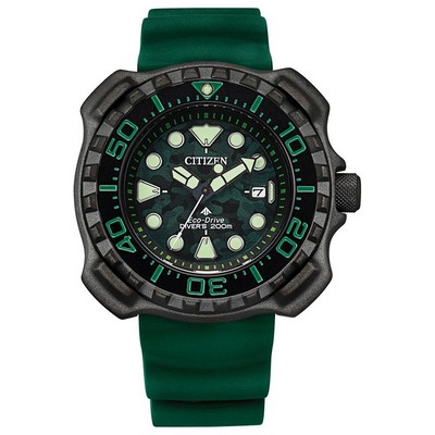 Citizen Watch Men's Promaster Dive Eco-Drive Watch, Green Polyurethane Strap w/Green Dial