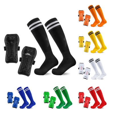 Soccer Shin Guards and Long Soccer Socks for Kids Youth