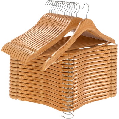 Wooden Hangers Wood Hangers with Shoulder Grooves