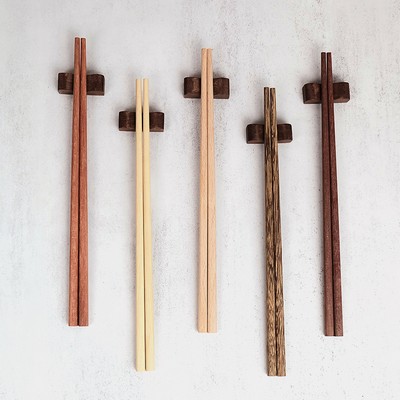 Solid Wooden Chopsticks Engraved Logo