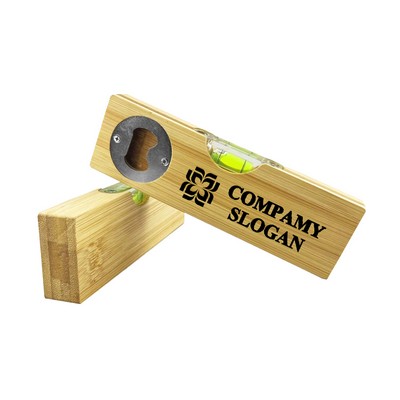 Bamboo Level with Bottle Opener